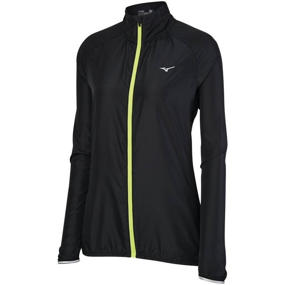 Womens Mizuno IMPULSE Jacket Black/Yellow Philippines (PGQOBJ894)